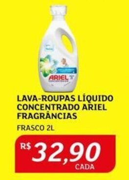 Assaí Atacadista LAVA-ROUPAS LÍQUIDO CONCENTRADO ARIEL FRAGRANCIAS FRASCO 2L oferta