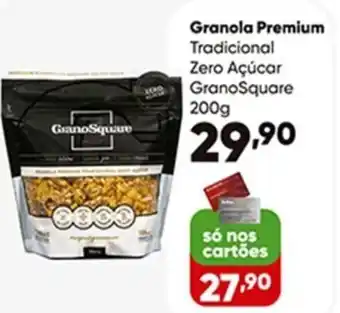 Zaffari Granola Premium Tradicional Zero Açúcar GranoSquare 200g oferta
