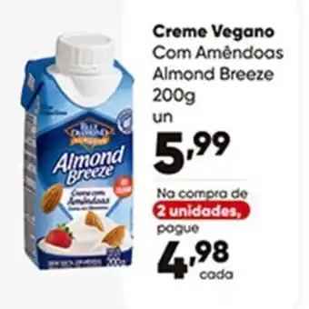 Creme Vegano Com Amêndoas Almond Breeze 200g