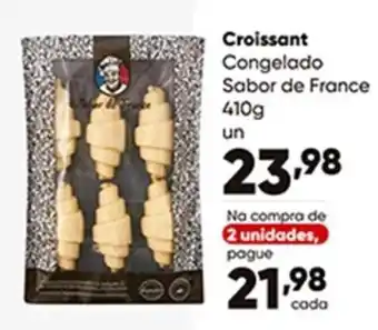 Croissant Congelado Sabor de France 410g un