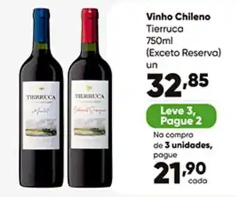 Zaffari Vinho Chileno Tierruca 750ml oferta