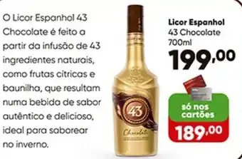Zaffari Licor Espanhol 43 Chocolate 700ml oferta