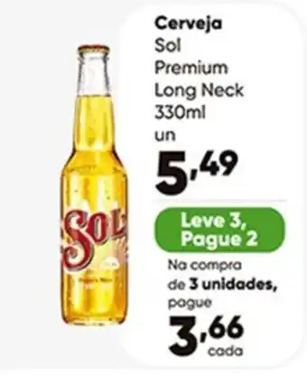 Zaffari Cerveja Sol Premium Long Neck 330ml oferta