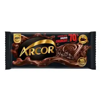 Chocolate crunchy 70% cacau arcor 80g