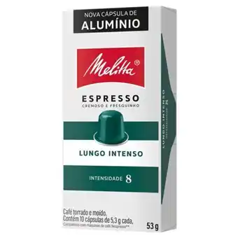 Supermercado Bergamini Cápsulas de café espresso lungo intenso 5,3g melitta com 10un oferta