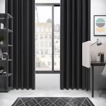 Cortina blackout alycia preta 4,00x2,60m 2 folhas inspire
