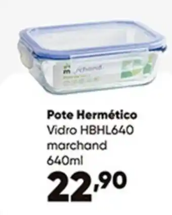 Zaffari Pote Hermético Vidro HBHL640 marchand 640ml oferta