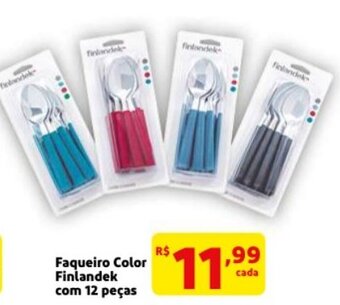 Faqueiro Color Finlandek com 12 pecas