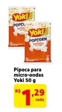 Mercado Extra Pipoca para micro ondas Yoki 50g oferta