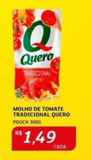 Assaí Atacadista MOLHO DE TOMATE TRADICIONAL QUERO POUCH 300G oferta