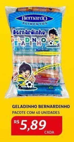 GELADINHO BERNARDINHO PACOTE COM 40 UNIDADES