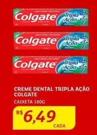 Assaí Atacadista CREME DENTAL TRIPLA AÇÃO COLGATE CAIXETA 180G oferta