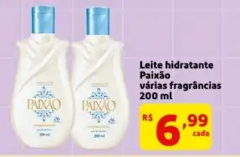 Mercado Extra Leite hidratante Paixao 200ml oferta
