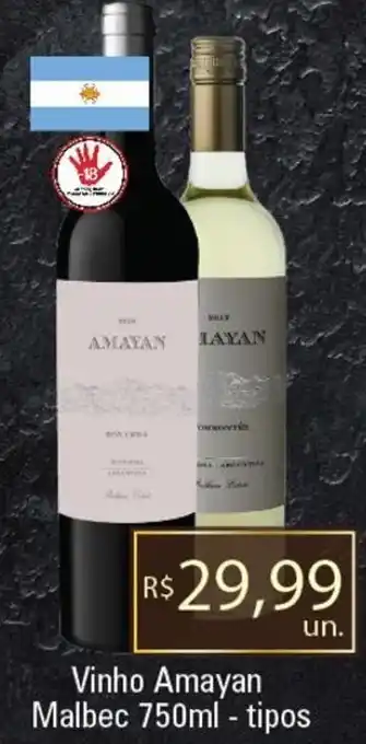 Supermercados Alvorada Vinho Amayan Malbec 750ml - tipos oferta