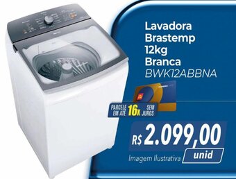 Hiper Moreira Lavadora Brastemp 12kg Branca BWK12ABBNA oferta