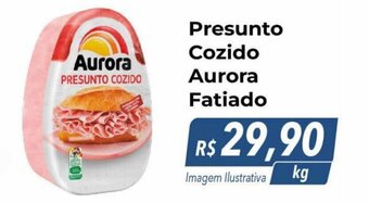 Hiper Moreira Presunto Cozido Aurora Fatiado kg oferta