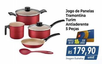 Jogo de Panelas Tramontina Turim Antiaderente 5 Peças