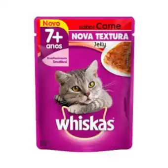 Supermercado Dalben Ração p/gatos whiskas 85g sache 7+ jelly carne oferta