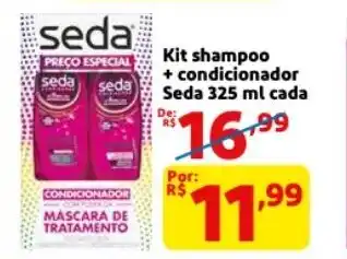Mercado Extra Kit Shampoo + Condicionador Seda 325ml oferta