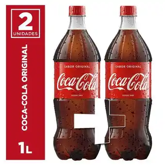 Pão de Açúcar 2 unidades coca-cola original 1 litro oferta