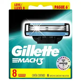 Farmácias Pague Menos Carga para aparelho de barbear gillette mach3 - leve 8 pague 6 oferta
