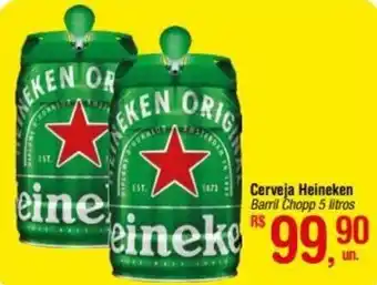 Fort Atacadista Cerveja Heineken Barril Chopp 5 litros oferta