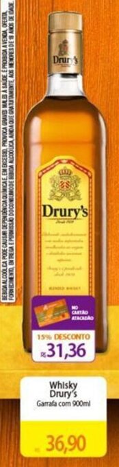 Whisky Drury's Garrafa com 900ml