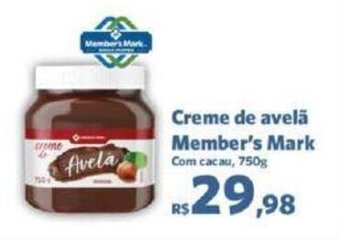 Sam's Club Creme de avelã Member's Mark Com cacau, 750g oferta