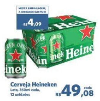 Sam's Club Cerveja Heineken Lata, 350ml cada, 12 unidades oferta