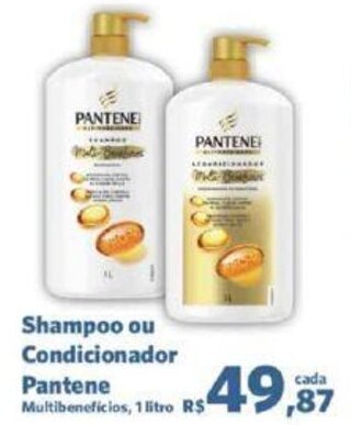 Sam's Club Shampoo ou Condicionador Pantene Multibeneficios, 1 litro oferta