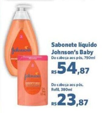 Sam's Club Sabonete liquido Johnson's Baby Da cabeça aos pés, 750ml oferta