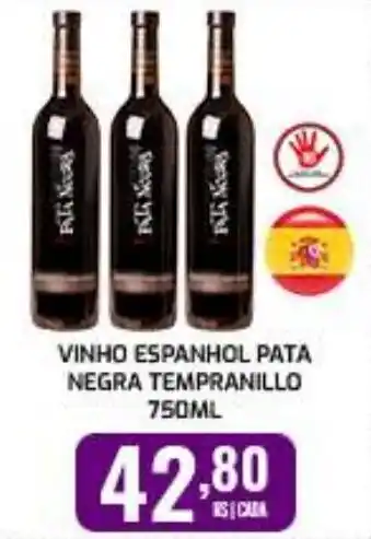 Iquegami Supermercados VINHO ESPANHOL PATA NEGRA TEMPRANILLO 750ML oferta