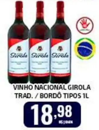 Iquegami Supermercados VINHO NACIONAL GIROLA TRAD. / BORDÔ TIPOS IL oferta