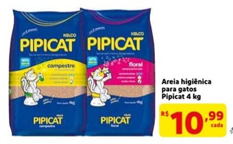 Mercado Extra Areia higienica para gatos Pipicat 4kg oferta