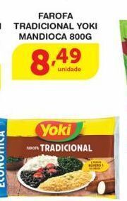 Roldão Farofa tradicional yoki mandioca 800g oferta