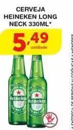Roldão Cerveja heineken long neck 330ml oferta