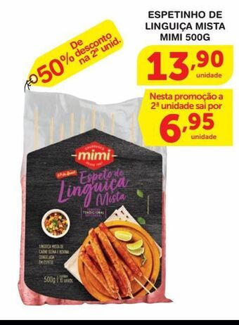 Roldão Espetinho de linguiça mista mimi 500g oferta