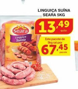 Roldão Linguiça suína seara 5kg oferta