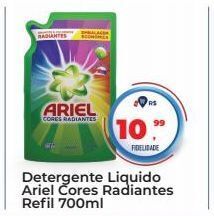Detergente líquido ariel cores radiantes refil 700ml