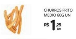 Supermercado Vitorino CHURROS FRITO MEDIO 60G UN oferta