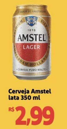 Extra Supermercado Cerveja Amstel lata 350 ml oferta