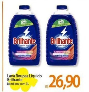 Atacadão Lava Roupas Líquido Brilhante Bombona com 3L oferta