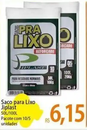 Atacadão Saco para Lixo Jiplast 50L/100L Pacote com 10/5 unidades oferta