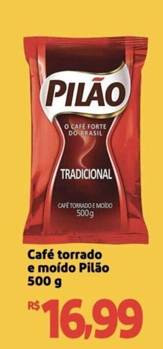 Extra Supermercado Café torrado e moído Pilão 500 g oferta