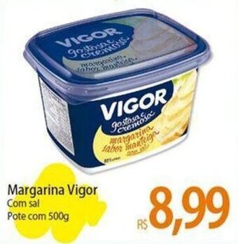 Atacadão Margarina Vigor Com sal Pote com 500g oferta