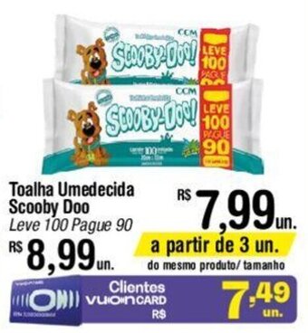 Fort Atacadista Toalha Umedecida Scooby Doo Leve 100 Pague 90 oferta