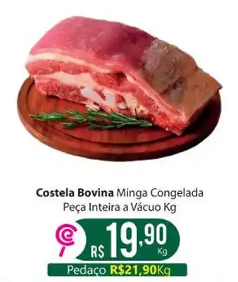 Costela Bovina Minga Congelada Peça Inteira a Vácuo Kg
