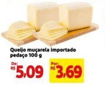 Extra Supermercado Queijo muçarela importado pedaço 100 g oferta