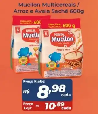 Mucilon Multicereais/ Arroz e Aveia Sache 600g