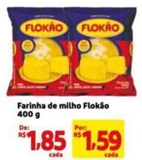 Extra Supermercado Farinha de milho Flokão 400 g oferta